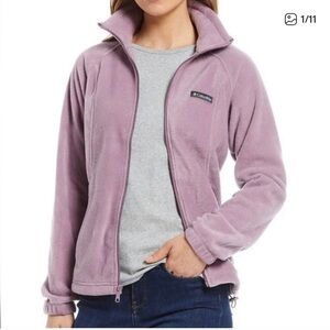 Columbia Women's Soft Lavender Fleece Full-Zip Jacket XL